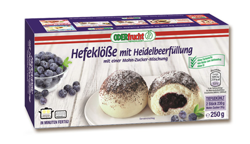 Germknödel mit Heidelbeerfüllung